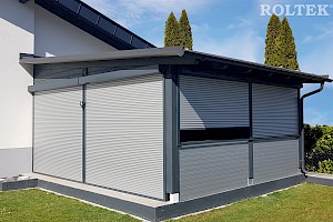 Predokenske rolete PENTO, RAL 7016, srebrna